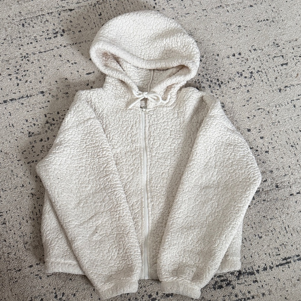 Forever 21 Faux Fur Sherpa Zip-Up Hoodie